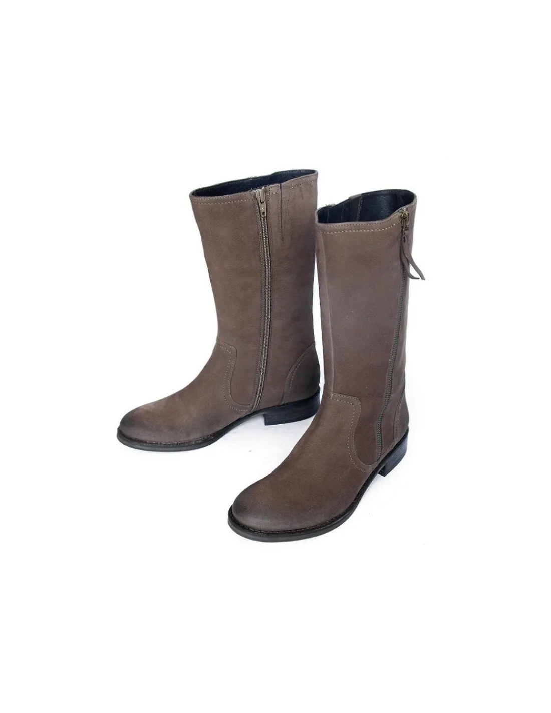 Damskie Bruno Premi kozaki, worker boots z naturalnej skory wysokosci 3/4 w stylu casual