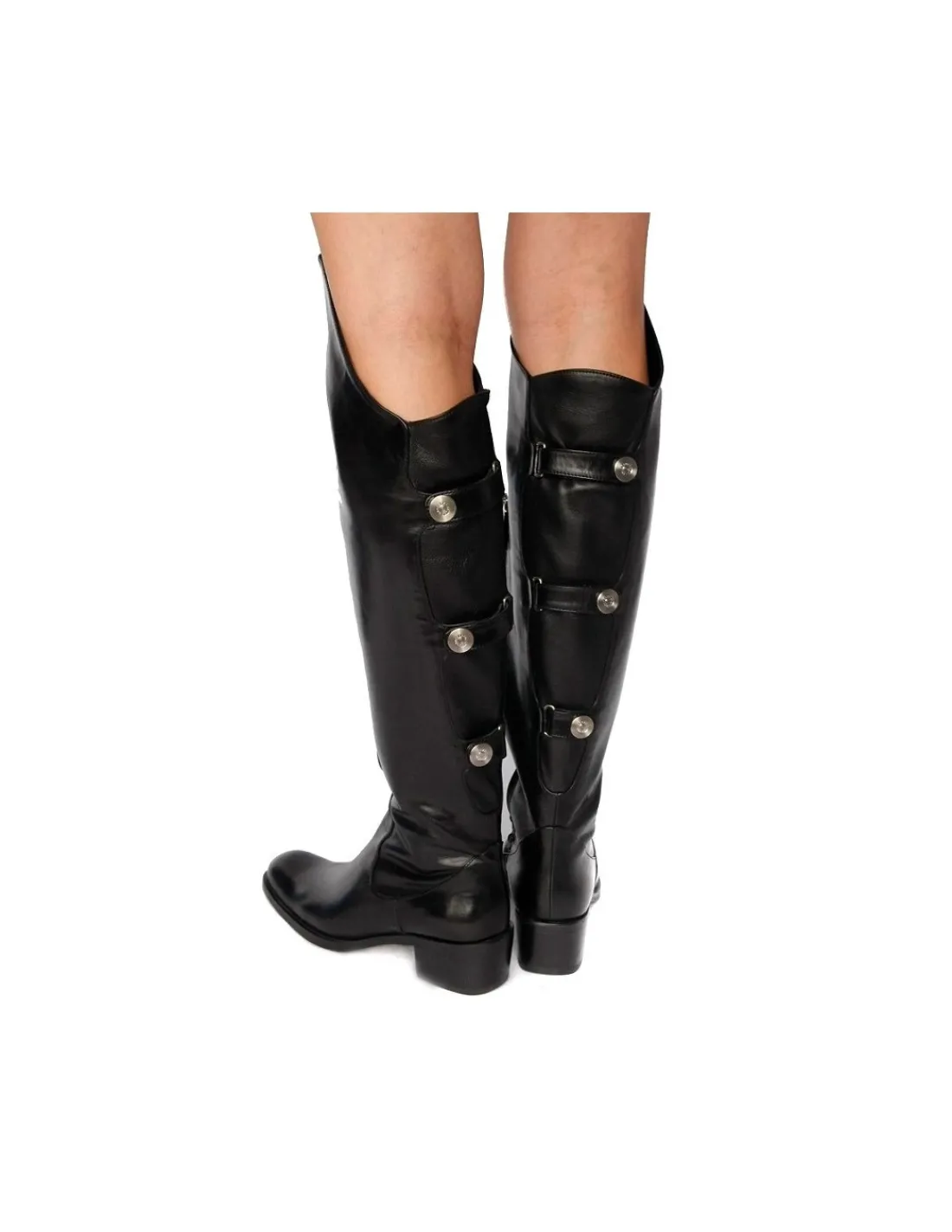 c_doux_kozaki_muszkieterk_2.webp Damskie C.doux c. DOUX kozaki, muszkieterki z naturalnej czarnej skory okraglym nosku i stabilnych obcasach