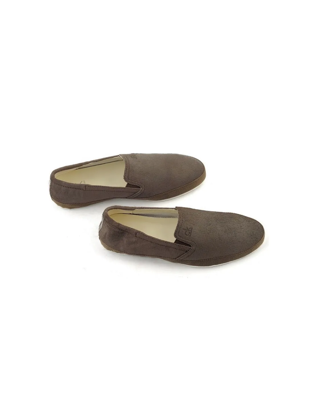 calvin_klein___loafers_ws_2.webp Męskie Calvin Klein loafers wsuwane polbuty bezowe skorzane z dyskretnym logo CK
