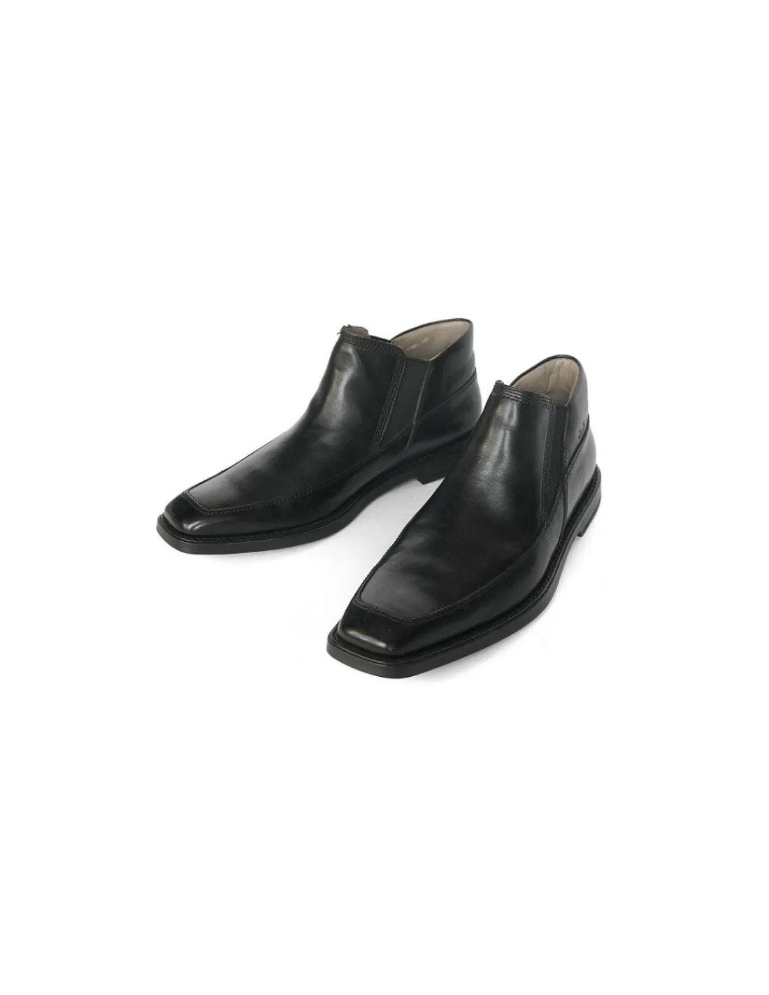 Męskie Clarks botki sztyblety , klasyka stylu z naturalnej skory, czarne na gumowych miekkich zelowkach