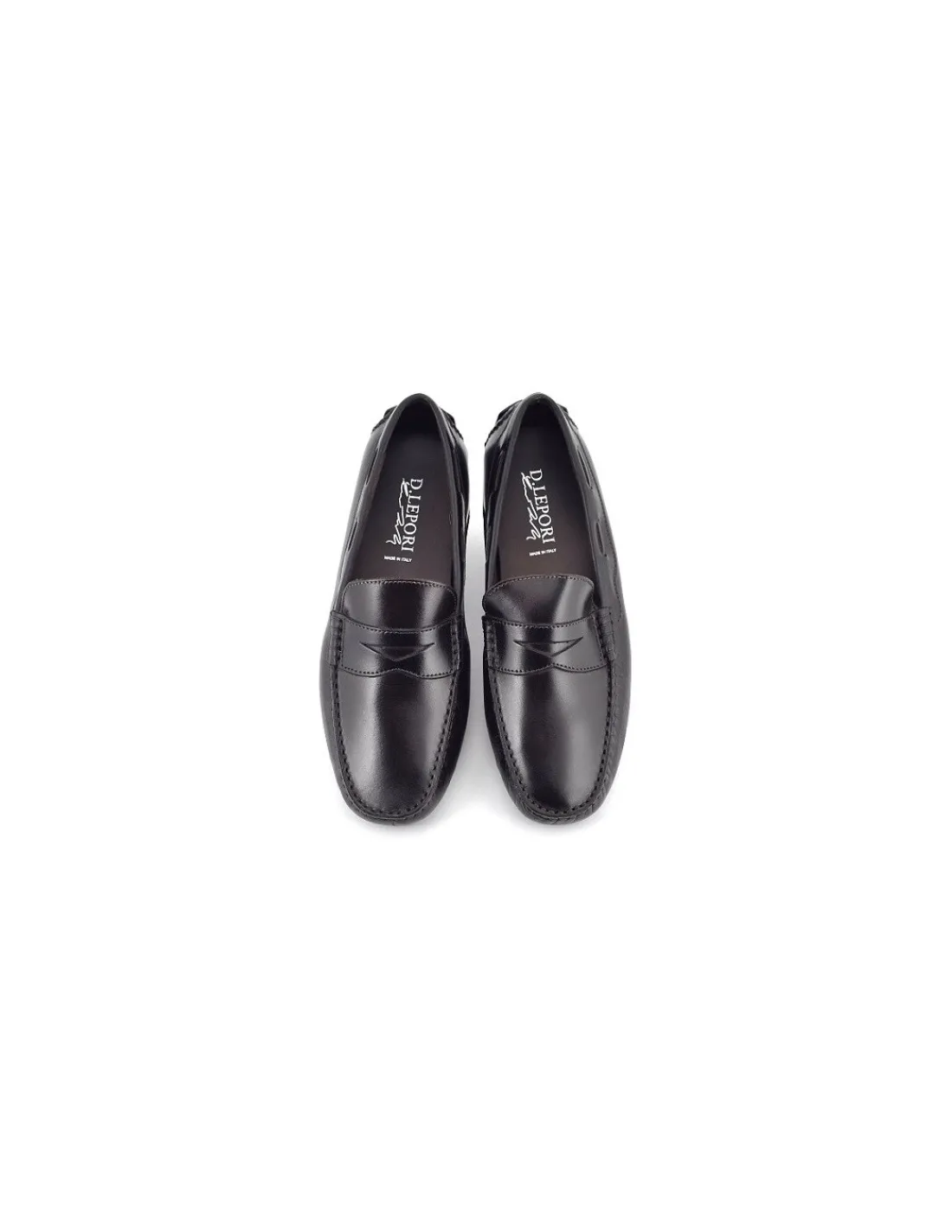 Męskie Daniele Lepori mokasyny wsuwane penny loafers, brazowe skorzane, hand made