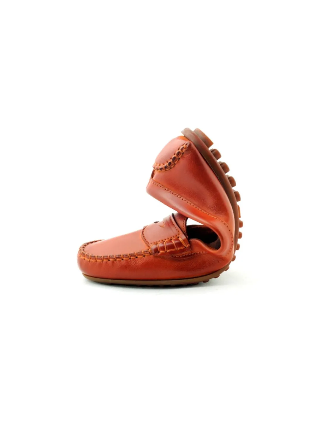 Damskie Daniele Lepori skorzane penny loafers, orange