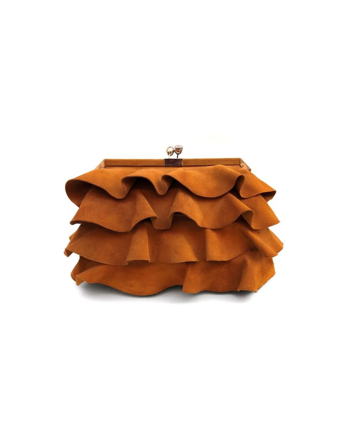 di_sandro_torebka_skora_w_3.webp Di Sandro torebka, skora w kolorze camel i piekne falbany nubuk , unikatowa