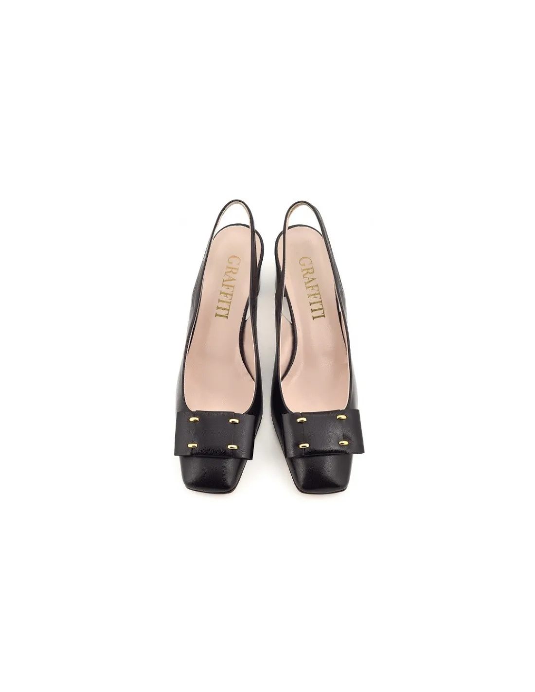 graffiti__czolenka_bez_pi_2.webp Damskie Graffiti czolenka bez piet z kwadratowymi noskami, ozdobione plaska kokarda, brazowa naturalna skora