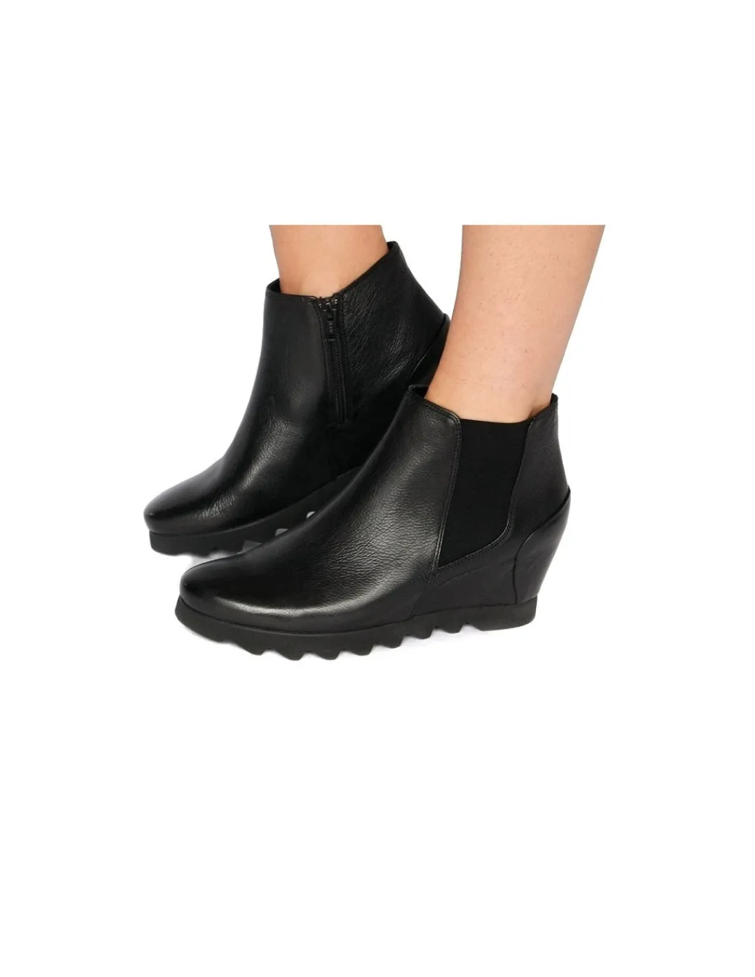 hogl__botki_sztyblety_i_n_4.webp Damskie HOGL botki, sztyblety i niski koturn z naturalnej czarnej skory bydlecej, komfortowe