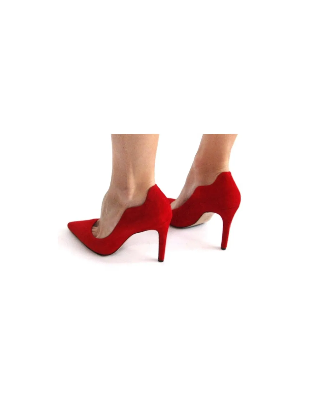 hogl_czolenka_czerwony_za_3.webp Damskie HOGL czolenka czerwony zamsz, szpilki z noskiem w szpic w calosci skorzane