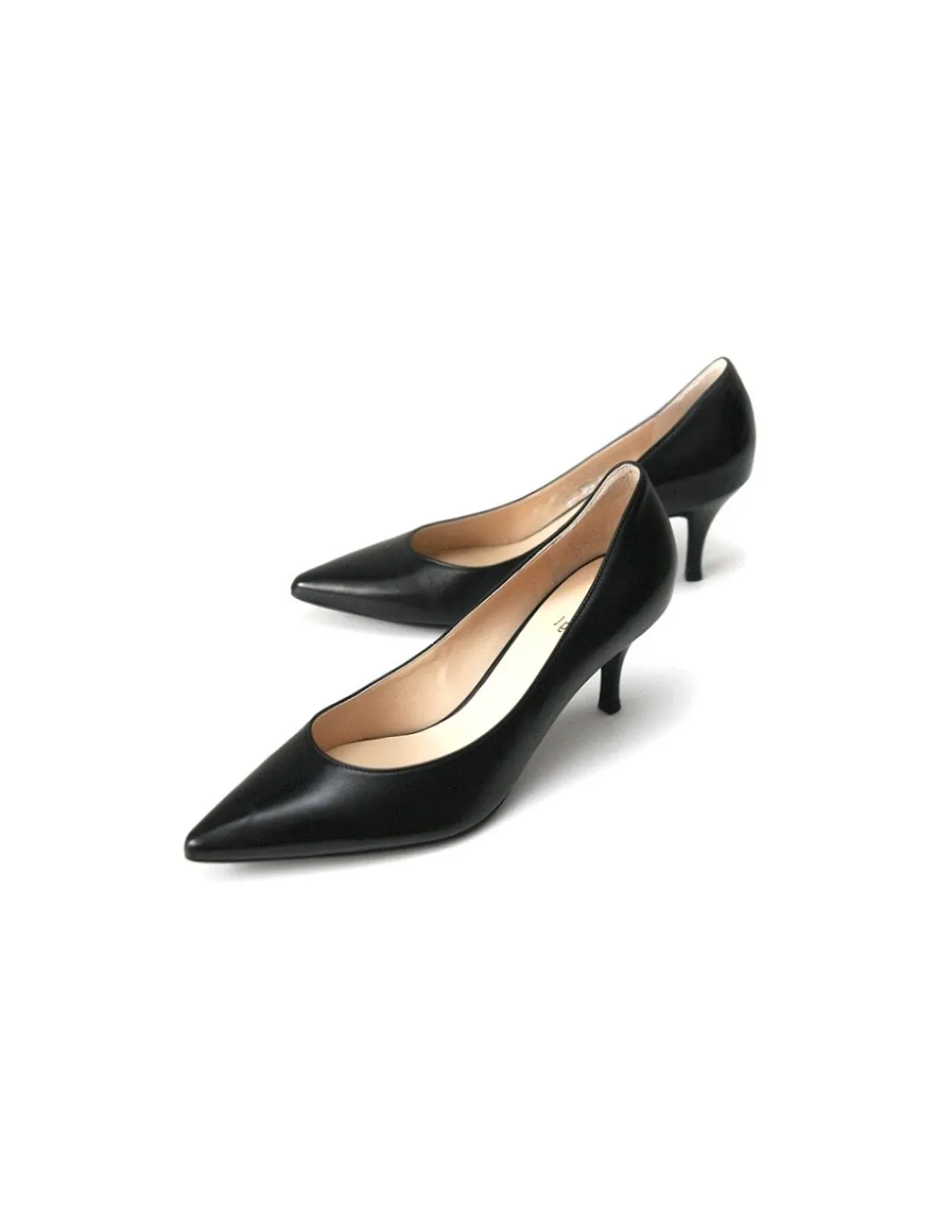 Damskie HOGL czolenka klasyczne, czarna skora, niskie szpilki, dress- code, biuro