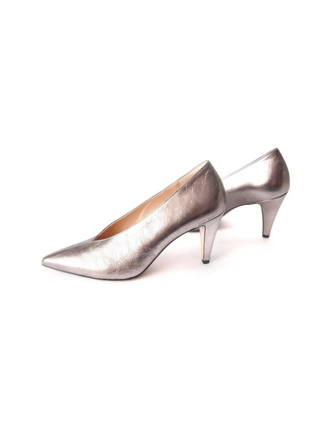 hogl_czolenka_na_obcasach_4.webp Damskie HOGL czolenka na obcasach, piekna forma skora metaliczna jak platyna