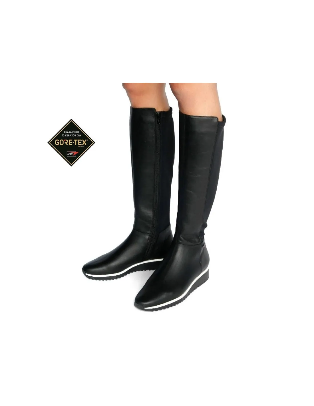 Damskie HOGL kozaki w stylu casual z membrana Gore-Tex, polaczona naturalna skora i stretch