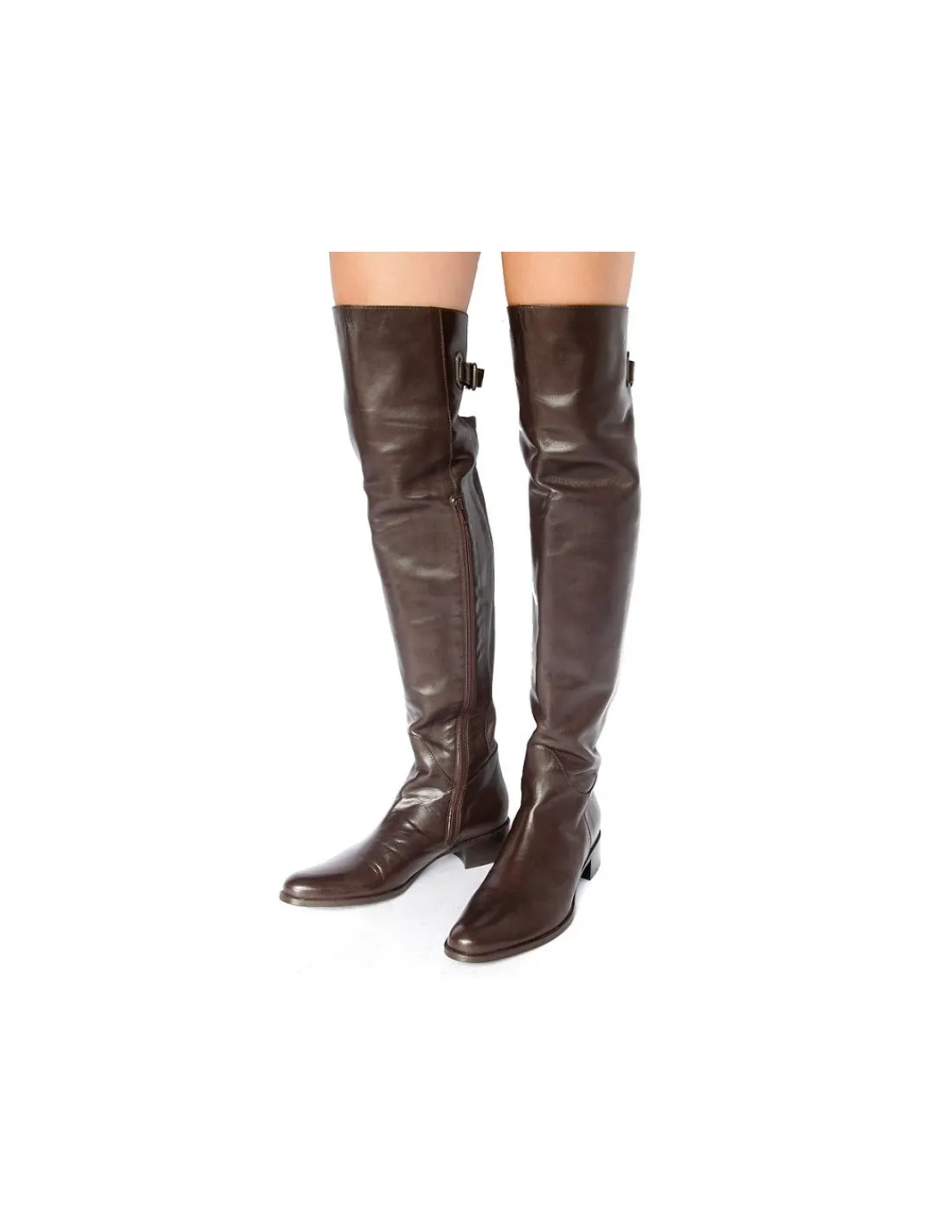 le_pepe__kozaki_muszkiete_1.webp Damskie Le Pepe kozaki, muszkieterki z wysoka cholewka, brazowa naturalna skora i plaskie obcasy