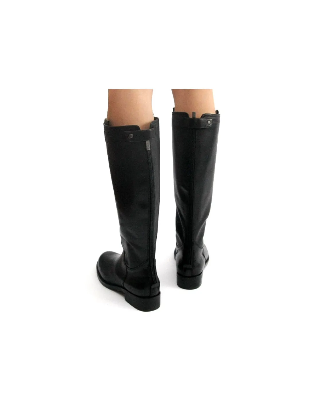 Damskie Marc O'Polo kozaki, oficerki ocieplone welna, naturalna bydleca czarna skora, zamek w linii piet, zelowki typu vibram