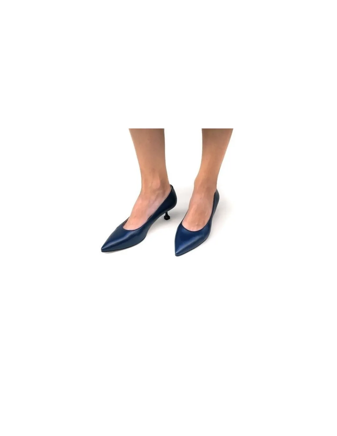 marisa_rey_czolenka_grana_3.webp Damskie Marisa Rey czolenka granatowe skorzane, iconic na niskich unikatowych szpilkach
