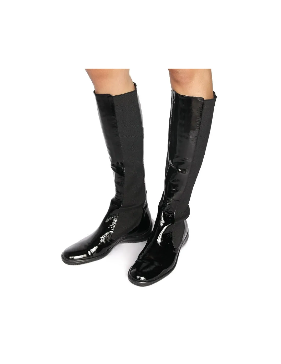 nebuloni_kozaki_city_casu_2.webp Damskie Nebuloni kozaki city casual jak sztyblety z lakierowanej naturalnej skory z wstawkami gumy po obu stronach cholewki