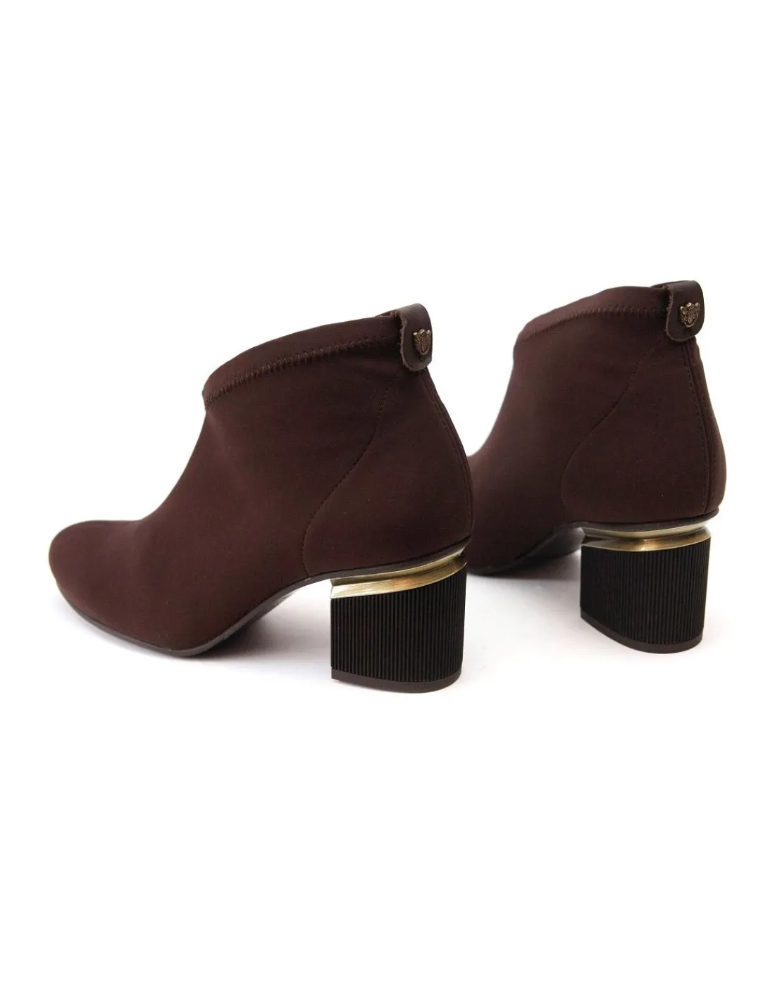 Damskie Pedro Miralles botki, brazowy stretch z powloka wodoodporna i stabilne wygodne obcasy