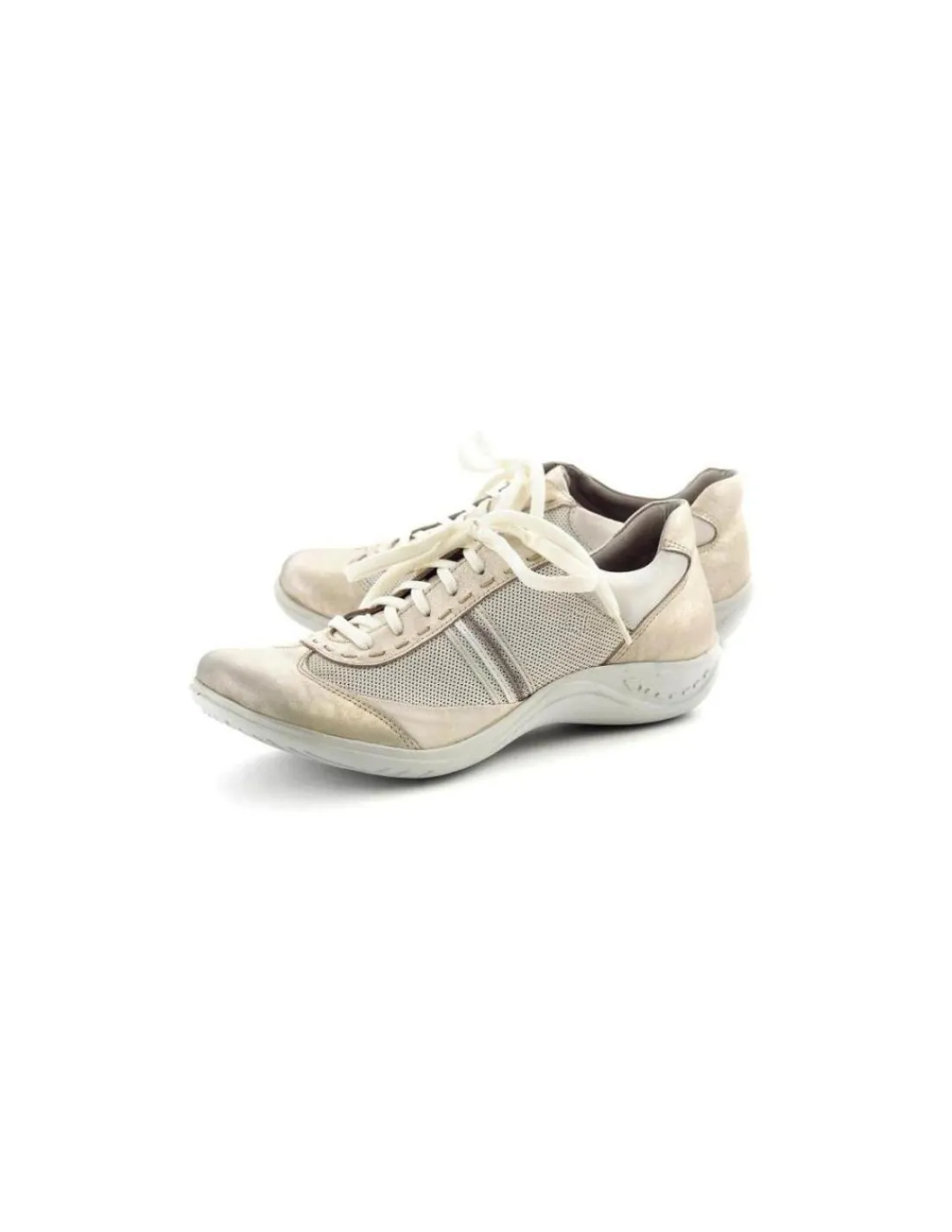 Damskie Romika _ Romotion sneakers z profilowanym wnetrzem, skora naturalna antykowana platyna