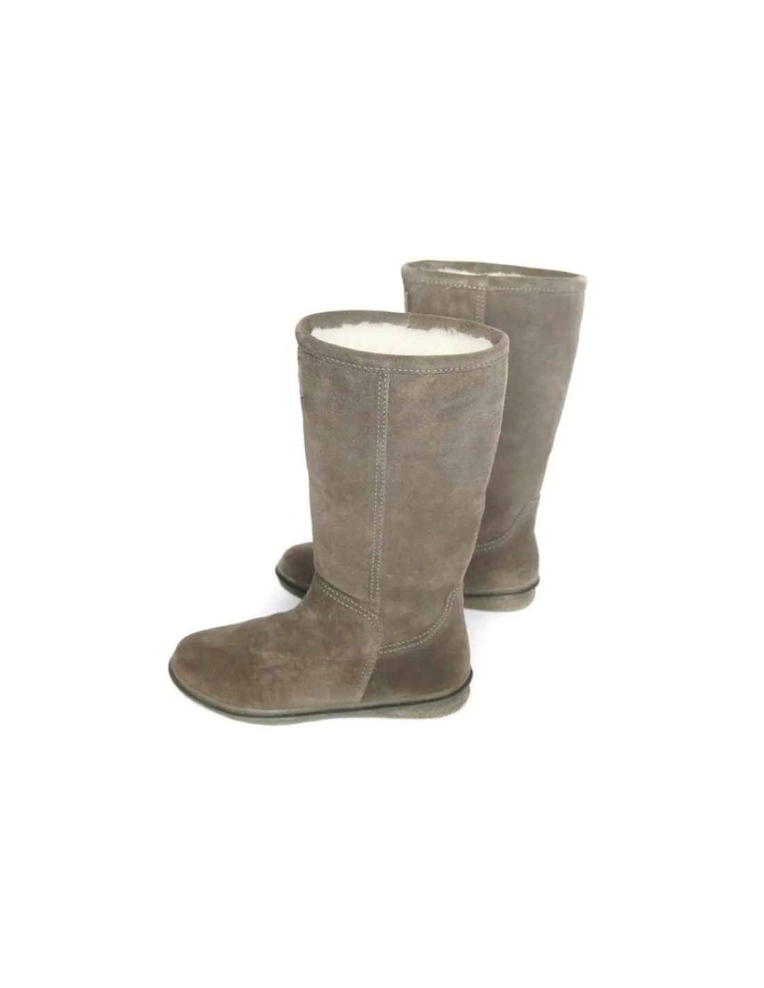 Damskie Romika kozaki, botki grafitowa szarosc, skorzane ocieplone naturalnym kozuchem