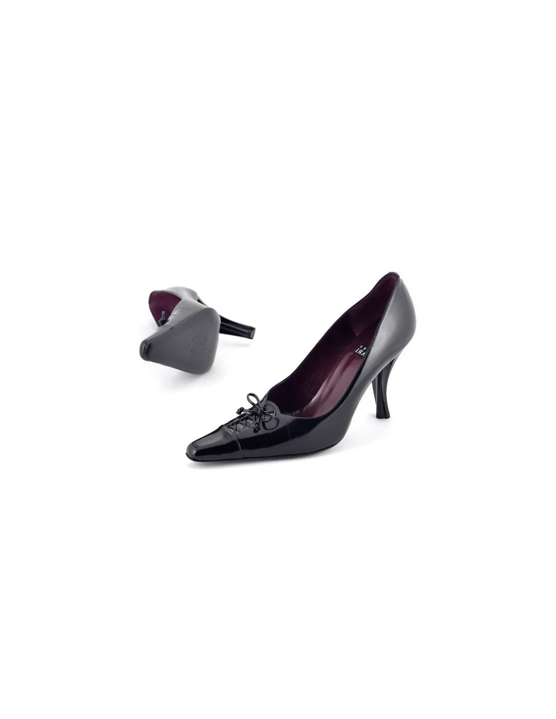 sandro_vicari_czolenka_sk_4.webp Damskie Sandro Vicari czolenka, skora polerowana i unikatowe obcasy, limited edition