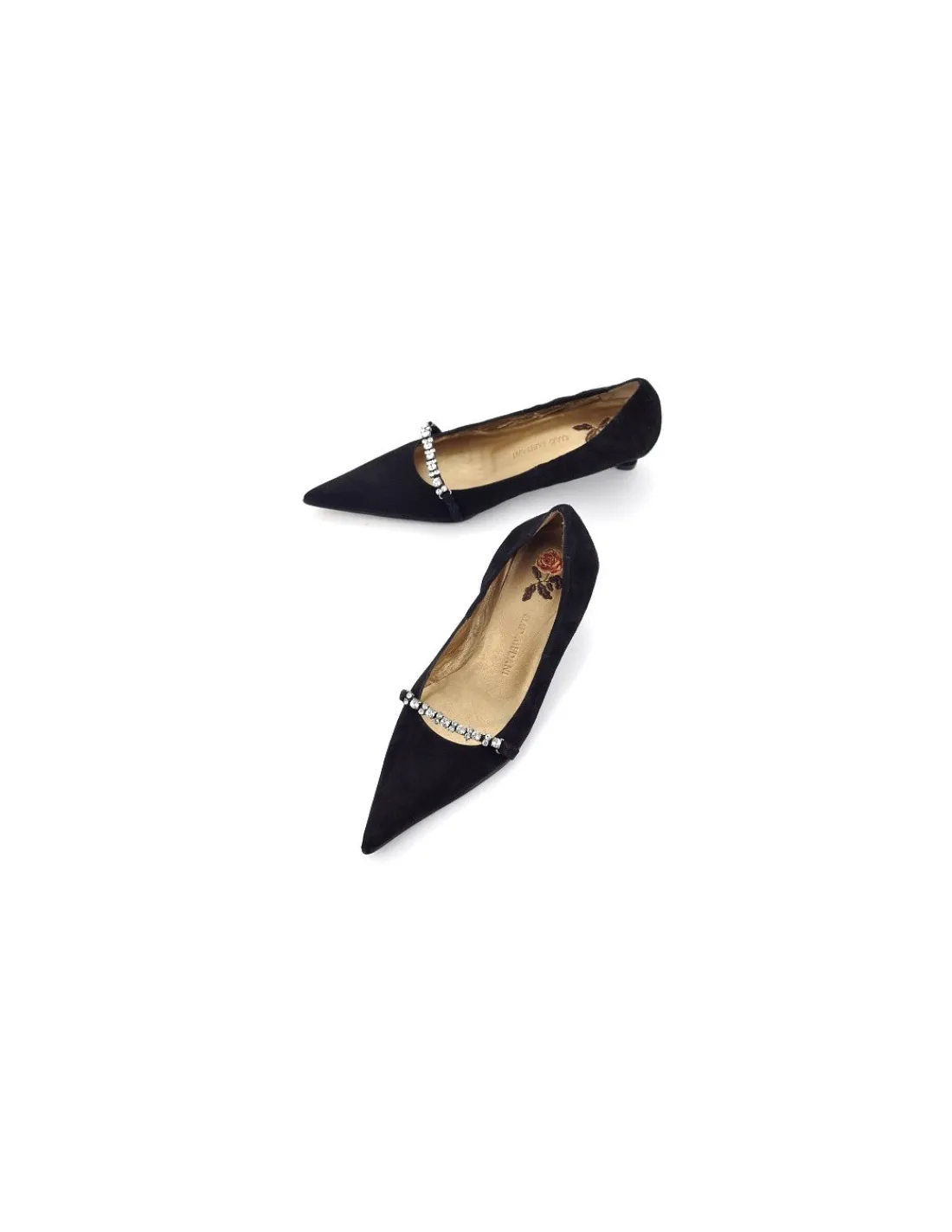 uad_medani__baleriny_z_no_4.webp Damskie Uad Medani baleriny z noskiem w szpic, niski koturn, paseczek z krysztalami Swarovski