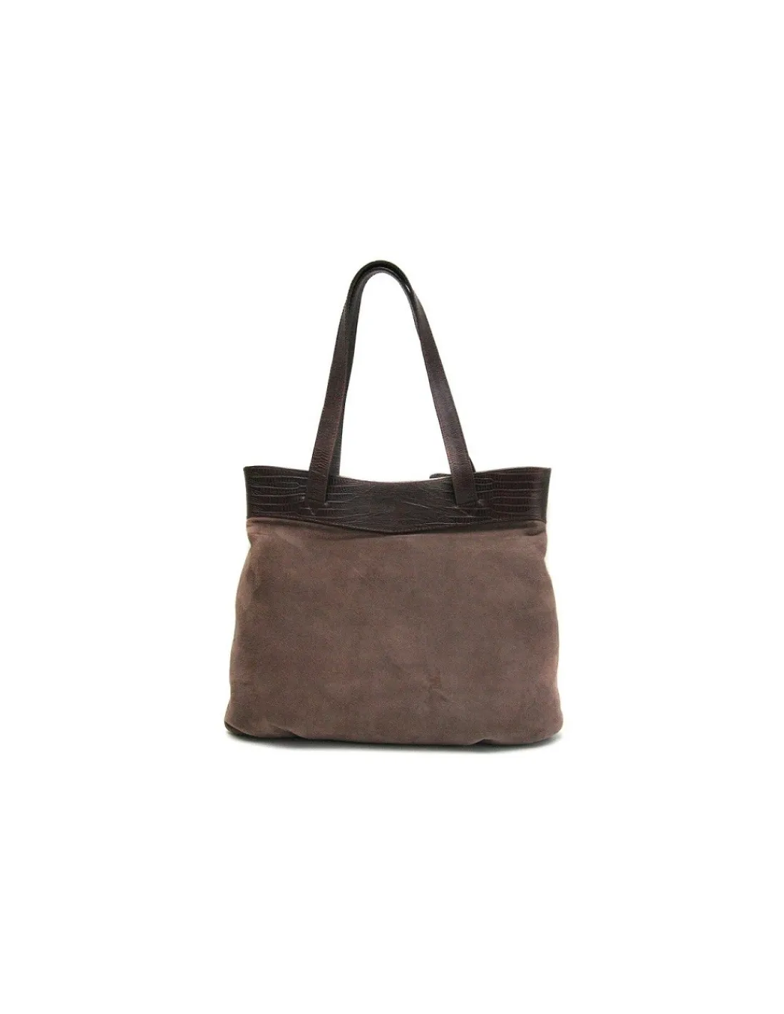 Uad Medani torebka ze skory nubuk wykonczona skora tloczona na wzor jaszczurki