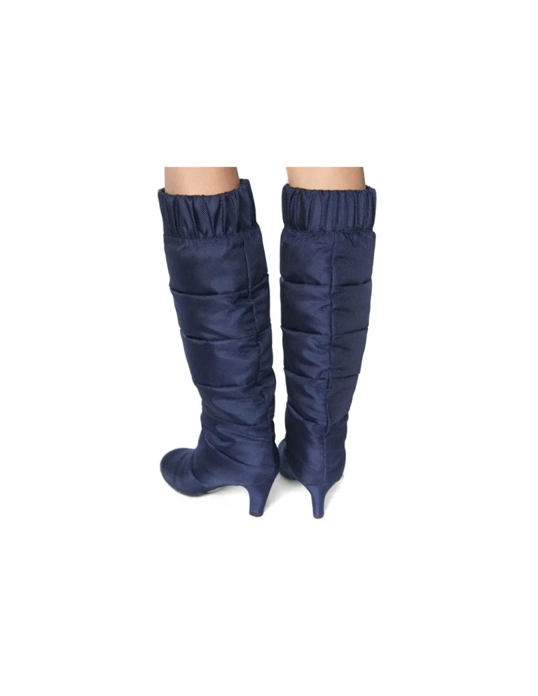 united_nude__kozaki_city__2.webp Damskie United Nude kozaki city casual z tkaniny i puchu pikowane granatowe na niskich obcasach