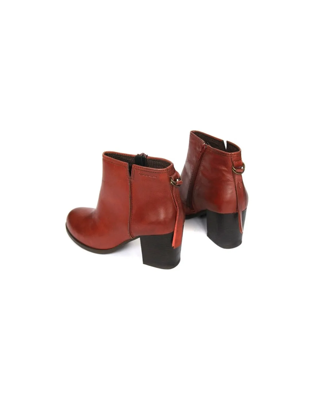 Damskie Vagabond botki na stabilnych obcasach, naturalna skora bydleca w kolorze whisky